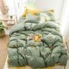 3D Avocado Green 180 Bed Pillowcases Quilt Queen Size