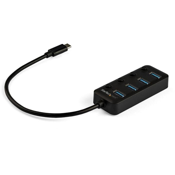 Startech.com 4 Port Usb C Hub - 4x Usb 3.0 Type-a With Individual On/off Port Switches