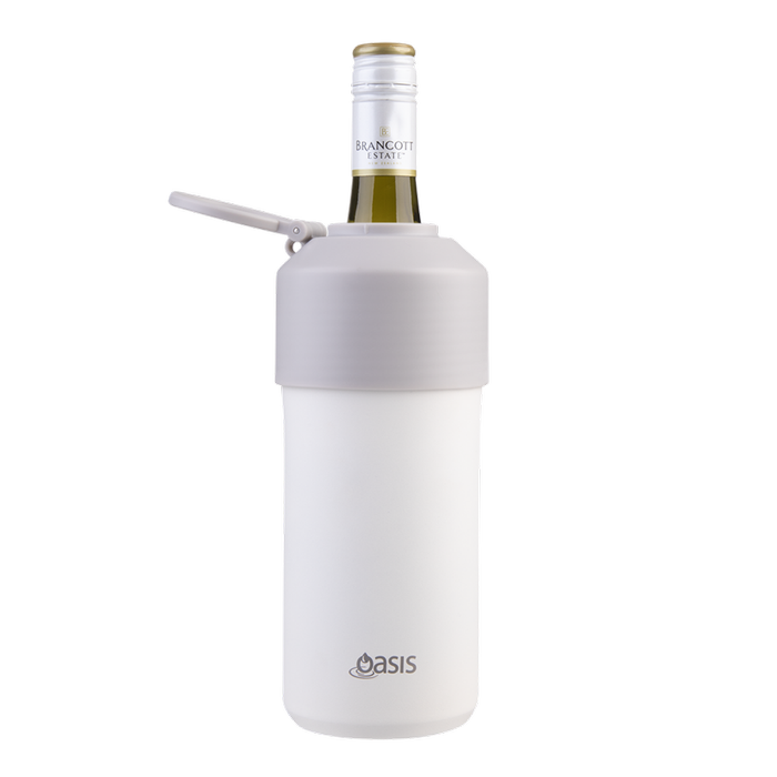 Oasis Stainless Steel Double Wall Insulated Adjustable Wine Cooler - Linen