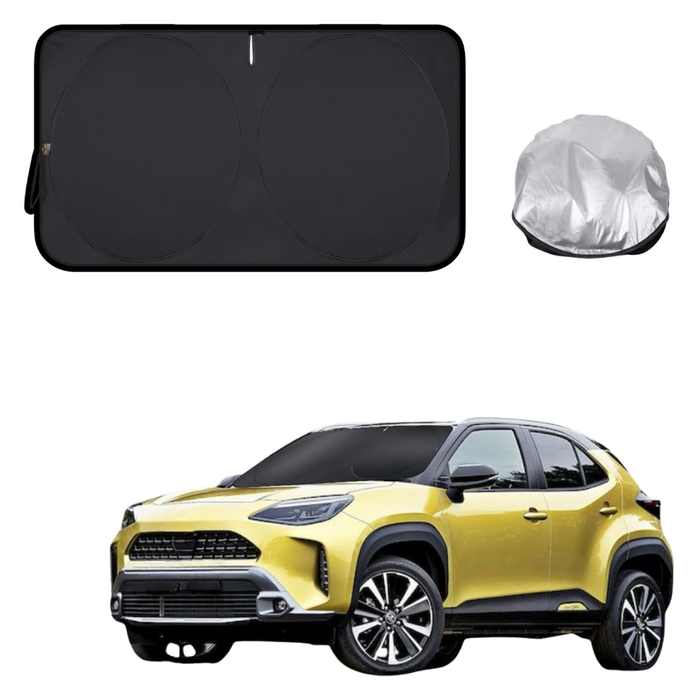 Front Windscreen Sun Shade for Toyota Yaris Cross 2020 - Current - Standard 150 x 85 cm - Black