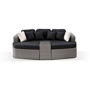 Noosa Outdoor Modular 4 Piece Daybed In Half Round Wicker