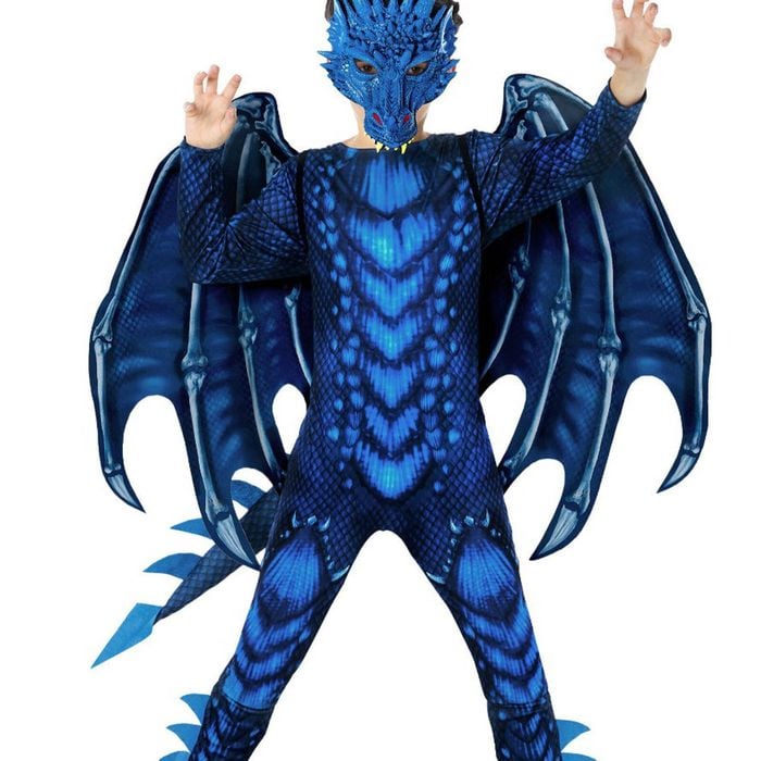 Mythical Deluxe Boys Blue Dragon Costume - Medium