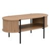 Mia Coffee Table Oval Oak and Black