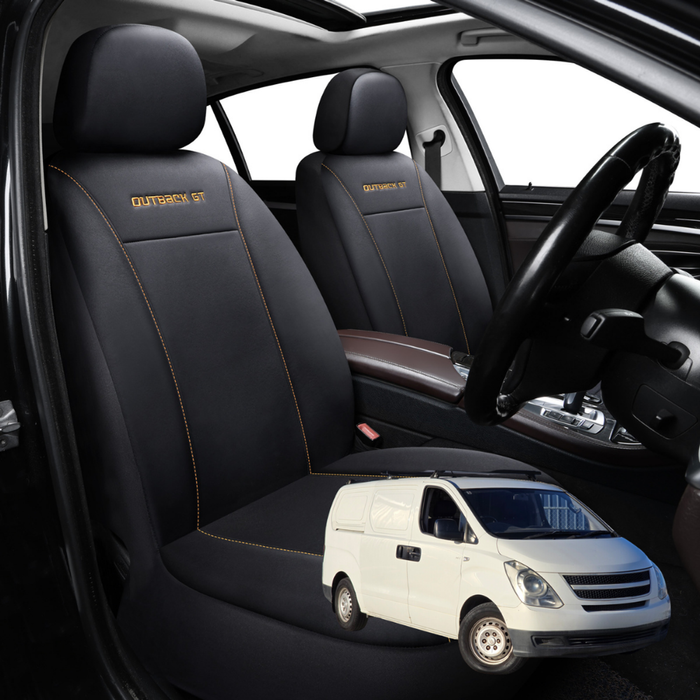 Car Seat Cover for Hyundai iLoad 2007 - Current TQ - Black-Front Only