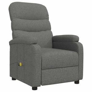 vidaXL Massage Chair Recliner Massage Office Chair Armchair Dark Grey Fabric