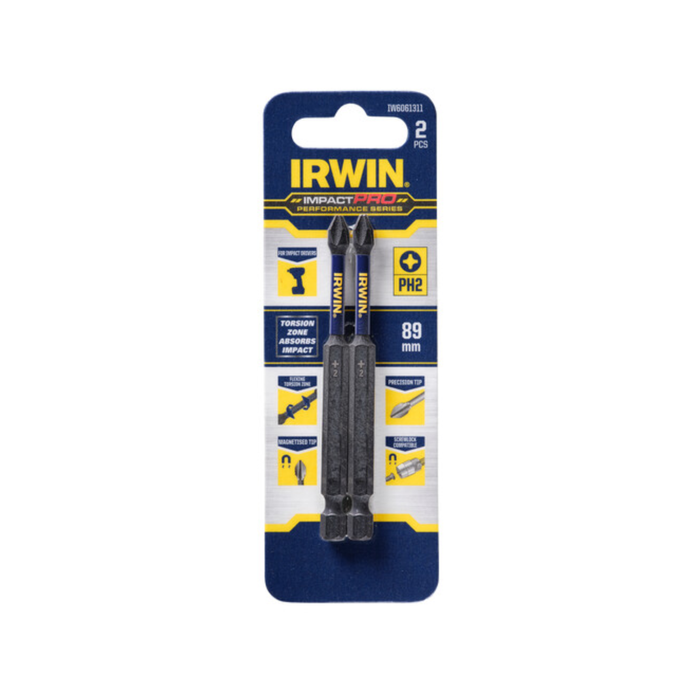 IRWIN 89mm PH2 Impact Pro Performance - 2 Pack
