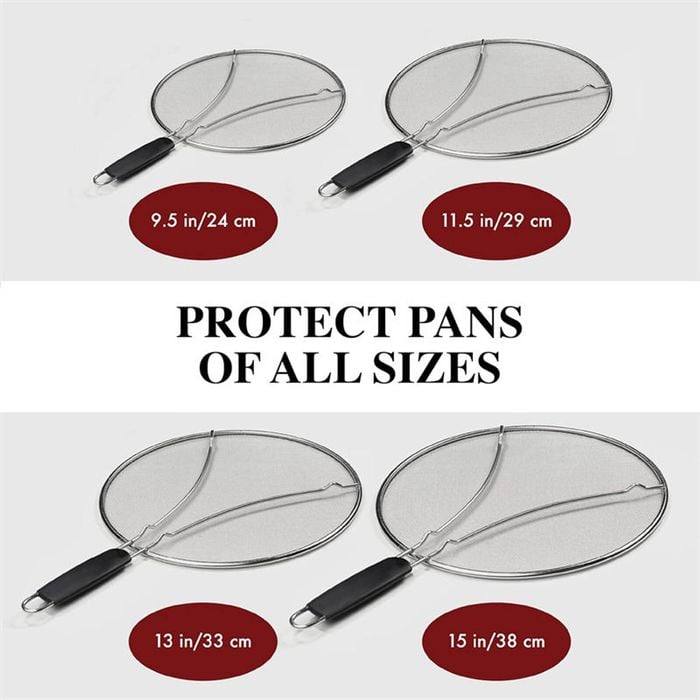Paraspruzzi antigrasso splatter screen padella protezione acciaio inox