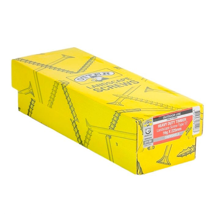 Otter 16g x 225mm ChemShield Landscape Screws - 50 Pack
