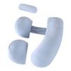 Catzon 4 Pcs Pregnancy Pillow Detachable Adjustable Cover-blue