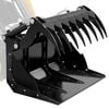 BAUMR-AG Grapple Bucket Accessory for BSR5000 Mini Loader Skid Steer, Quick Connect, Dual Hydraulic Cylinders