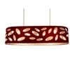 Carlo 90cm 4 Light Oval Burgundy Pendant