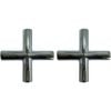 Shaw & Mason Chrome Cross Style Tap Handles - Pair