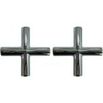 Shaw & Mason Chrome Cross Style Tap Handles - Pair