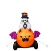 Lifebay Halloween Inflatable Ghost with Pumpkin Cart - 6FT