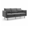 Modern Furniture DALTON 3 Seater Sofa - Dark Grey & Black