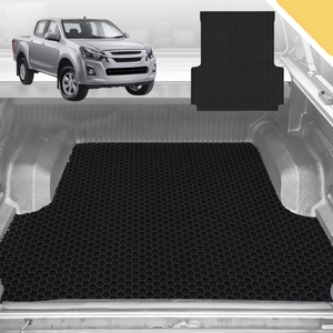 Outback GT 6D Pro Ute Tub Mat for Isuzu D-Max Crew Cab RG 2020-Current (with Factory Plastic tub Liner) - Black
