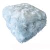Shaye Luxury Range Faux Fur Throw Rug 127 x 152 cm Ice Blue Dot Angora Rabbit