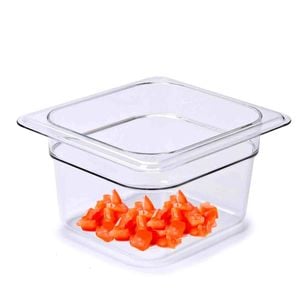 Cambro Gastronorm Food Pan Polycarbonate 1/6 100mm Clear Commercial Kitchen Storage