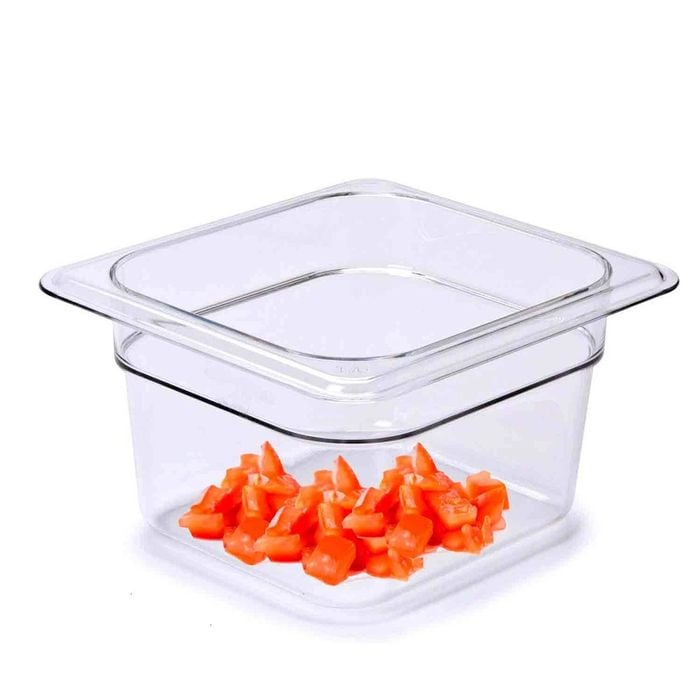 Cambro Gastronorm Food Pan Polycarbonate 1/6 100mm Clear Commercial Kitchen Storage