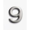 Sandleford Numeral "9" 50mm Self Adhesive Stainless Steel