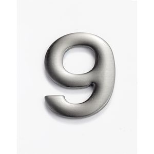 Sandleford Numeral "9" 50mm Self Adhesive Stainless Steel