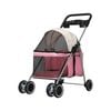 Pawz 4-Wheel Foldable Pet Stroller Pink
