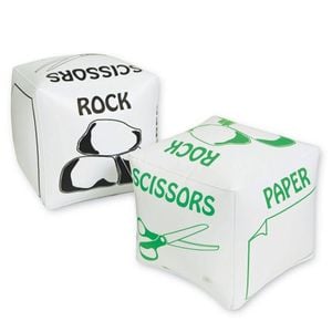 Jumbo Inflatable Rock, Paper, Scissors Dice