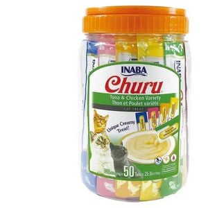 INABA CHURU PUREE Tuna Chicken Varieties (CAT TREAT) 50x14g