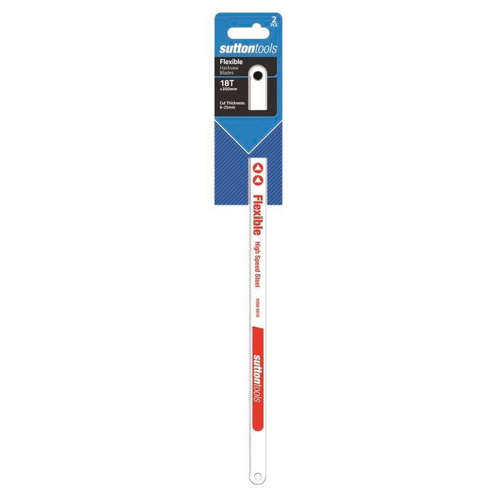 Sutton Tools 300mm 18 TPI Flexible Hacksaw Blade - 2 Pack