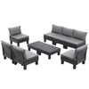 Keter Elements 7 Seater Modular Lounge Set - Graphite