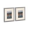 Nicola Spring Photo Frames with 4" x 6" Mount - 8" x 10" - Grey - Pack of 2
