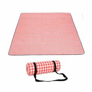 Provecta 2x3m Waterproof Picnic Blanket Outdoor Cashmere Rug With Carry Bag Red