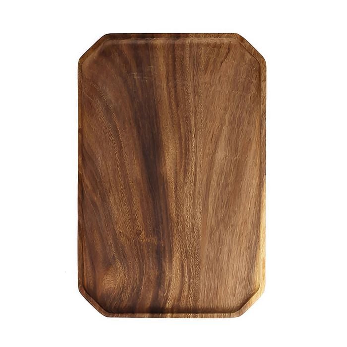 Anygleam Diagonal Square Acacia Wood Plate – Natural Wood Serving Tray for Kitchen