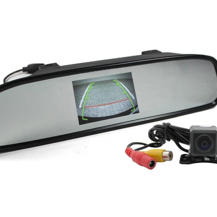 Elinz 4.3" Colour Digital TFT LCD Screen Car Rearview Mirror Monitor Reversing Camera - 4.3" | Wired Transmission | RCA System