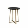 Criterion 450mm Black Side Table with Gold Frame