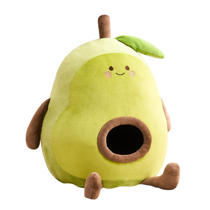 Cartoon Plush Cat Cave – Avocado