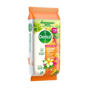 Dettol Tropical Burst Multipurpose Wipes - 110 Pack