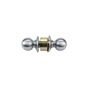 Lockwood Satin Stainless Steel Symmetry Imperial Passage Knobset