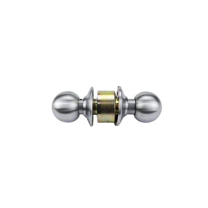Lockwood Satin Stainless Steel Symmetry Imperial Passage Knobset