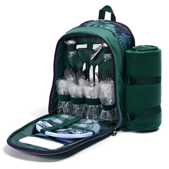 Trailmaster 4 Person Insulated Picnic Backpack w/Blanket