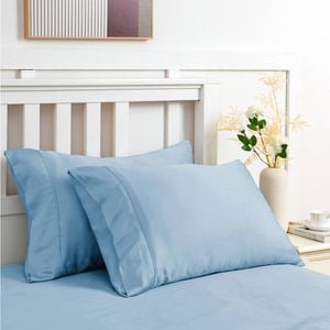 LINENOVA 100% Bamboo Pillow cases Slip Cover Pillowcase - Teal blue Single