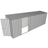 Build-A-Shed 1.2 x 6.0 x 2.0m Tunnel Shed Tunnel Hinged Door with Double Sliding Side Doors - Zinc
