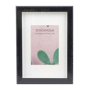 Unigift Stockholm Wooden/Glass Picture Photo Frame A4 21x30cm Black