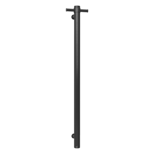 Hotwire 900mm Gun Metal Single Vertical Round Slimline Heated Towel Rail