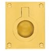 Delf 37mm x 50mm Polished Brass Flush Ring Pull