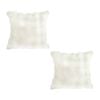 SOGA 2X 50cm White Rabbit Fur Throw Pillow
