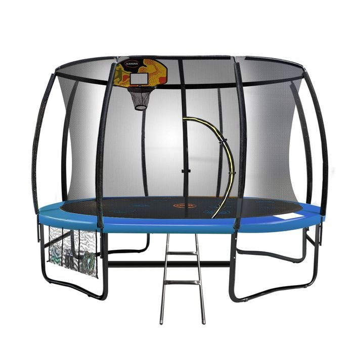 Kahuna Pro 10 ft Trampoline with Mat, Reversible Pad, Basketball Set