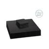 Argon Tableware 12 Piece Square Slate Placemats & Coasters Set - Dinner Table Serveware - Padded Feet - Grey