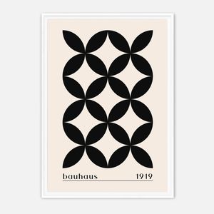Galrie Bauhaus 1919 Classic Geometric Art Print for Modern Interiors, White Frame, A0 84 x 119cm (33 x 47inch)
