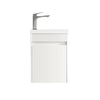 Attica 400mm White Matt Compact Ensuite Fluted Vanity